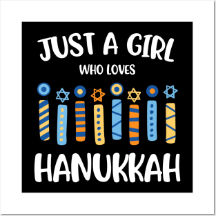 Just a Girl Who Loves Hanukkah Jewish Chanukah Posters and Art